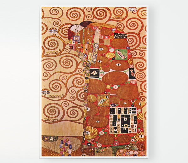 Klimt Embrace Print Poster Wall Art