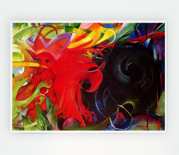 Franz Marc Fighting Forms Print Poster Wall Art