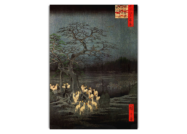 Fire Foxes By Hiroshige