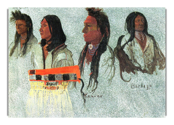 Four Indians By Bierstadt