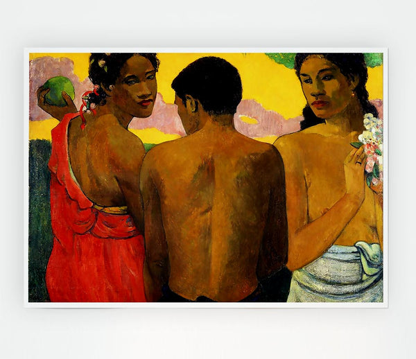 Gauguin Three Tahitians Print Poster Wall Art