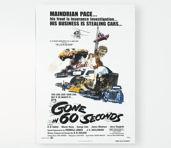 Gone In 60 Seconds Poster 1 Print Poster Wall Art