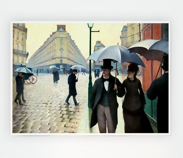 Gustave Caillebotte Paris Street On A Rainy Day Print Poster Wall Art