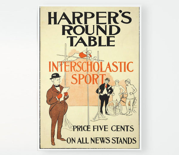 Harpers Round Table Print Poster Wall Art