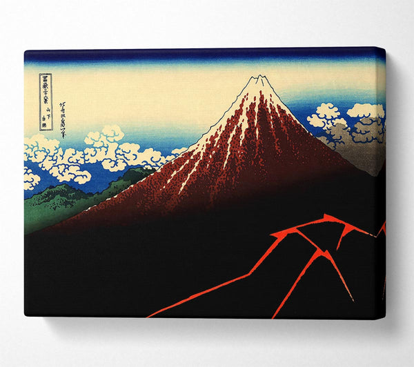 Picture of Hokusai Lightning Below The Summit Canvas Print Wall Art