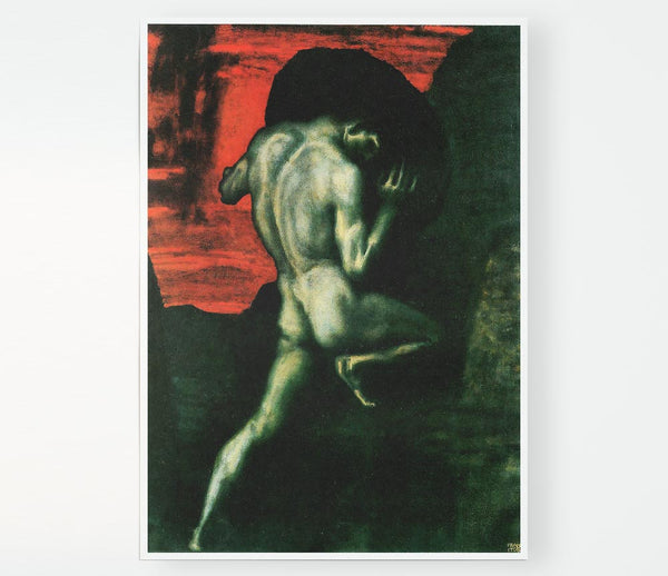 Franz Von Stuck Sisyphus Print Poster Wall Art