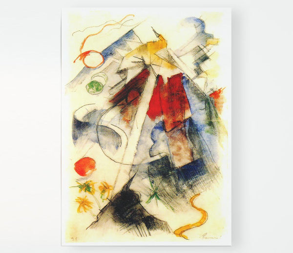 Franz Marc Sketch Of The Brenner Road 1 Print Poster Wall Art