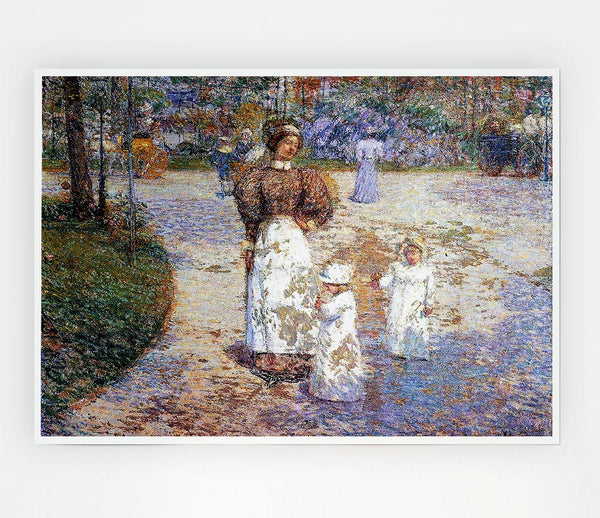 Hassam Spring In Central Park Print Poster Wall Art