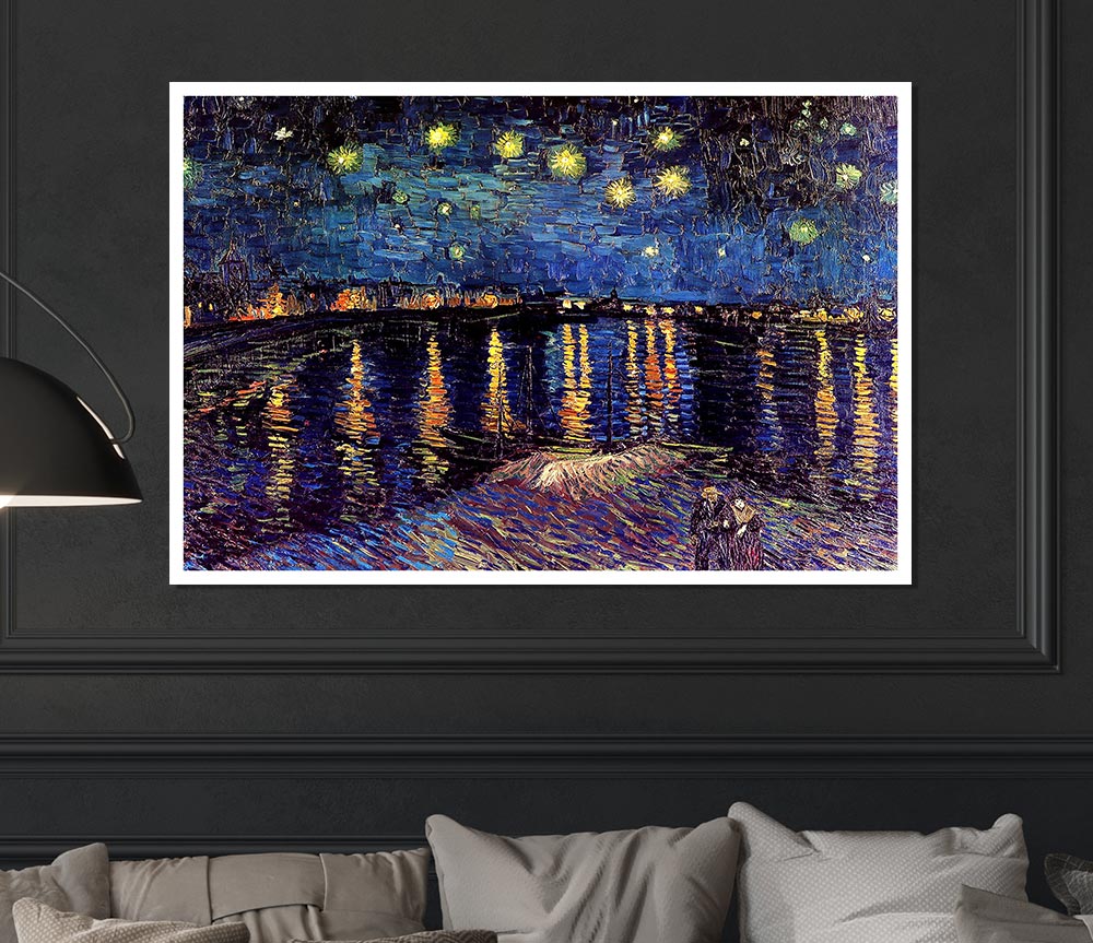 Van Gogh Starry Night Over The Rhone 2 Print Poster Wall Art