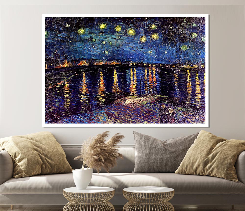Van Gogh Starry Night Over The Rhone 2 Print Poster Wall Art