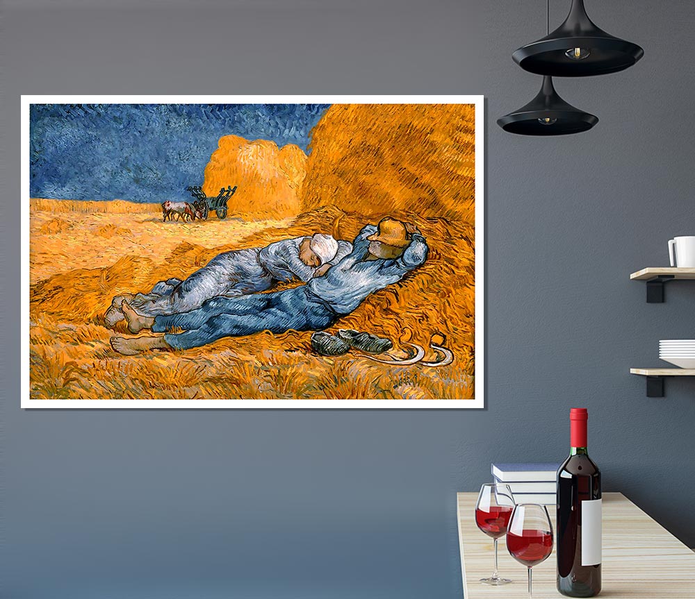 Van Gogh Rest From Work Print Poster Wall Art