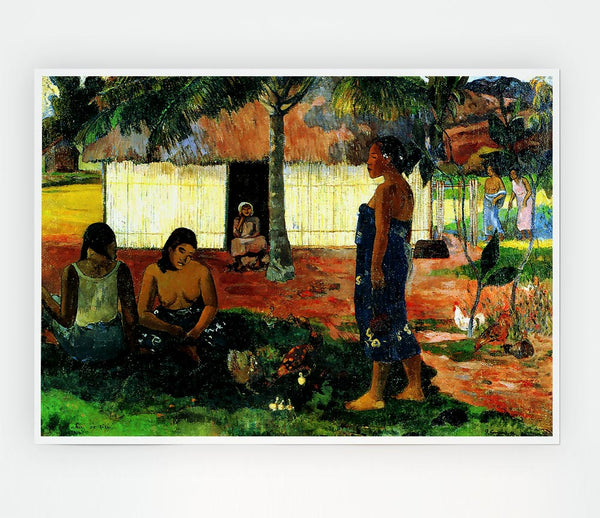 Gauguin Why Are You Angry Print Poster Wall Art