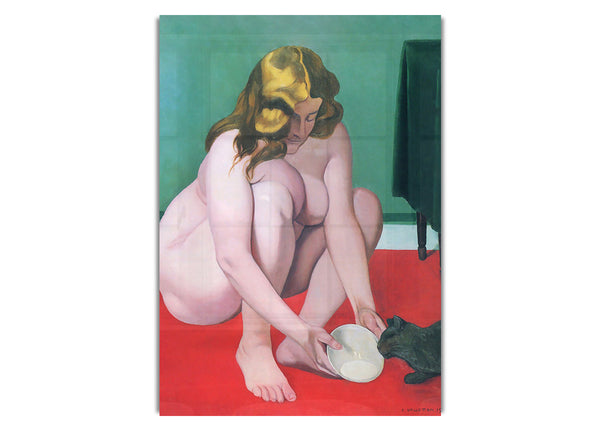 Woman With Cat By Felix Vallotton