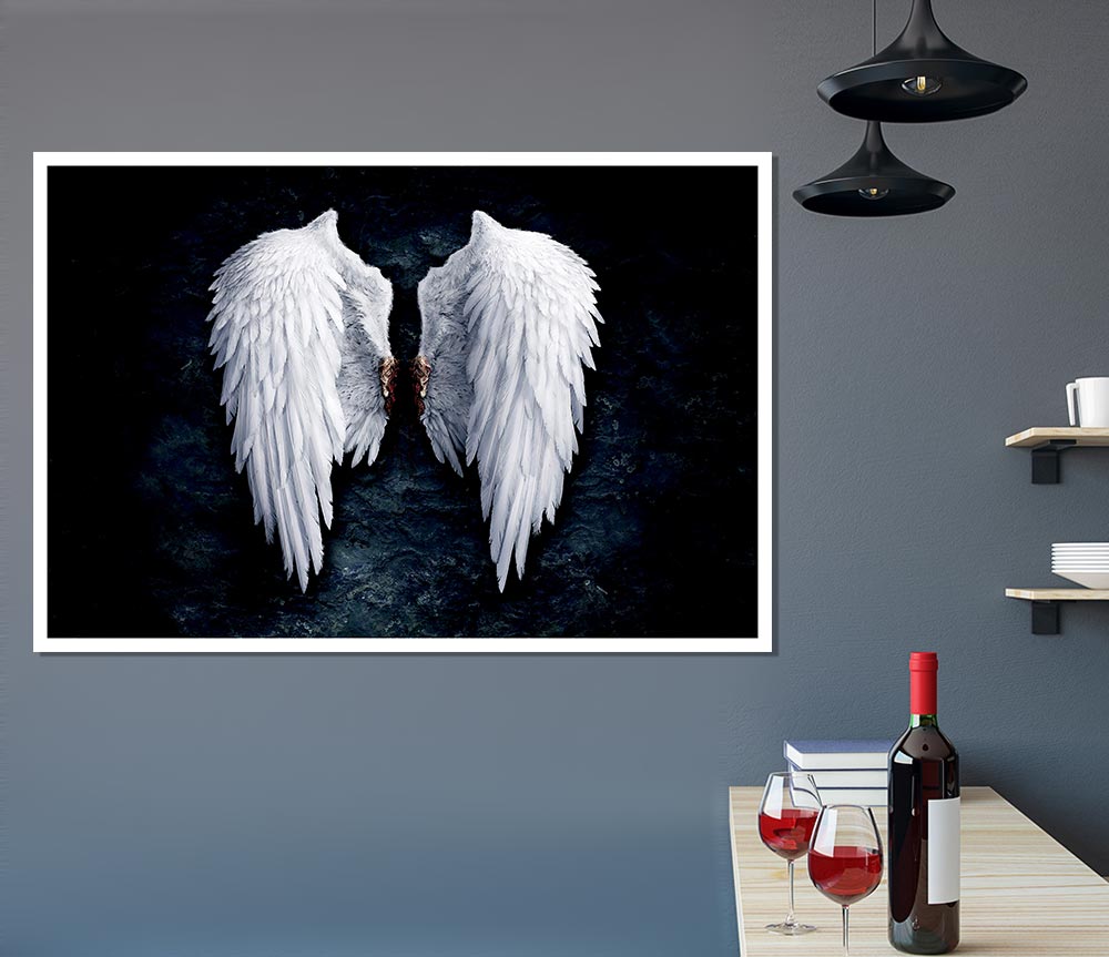 Angel Wings Print Poster Wall Art