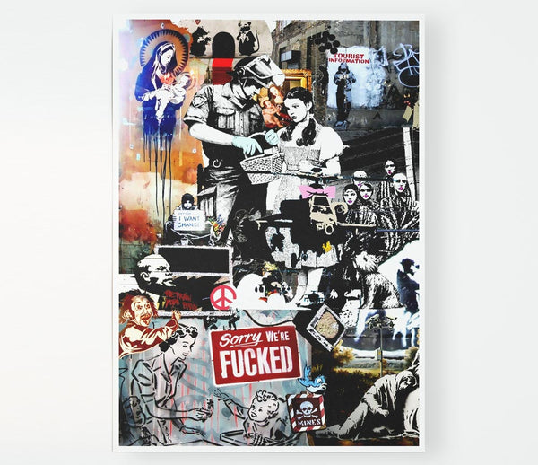 Banksy Collage 2 Print Poster Wall Art