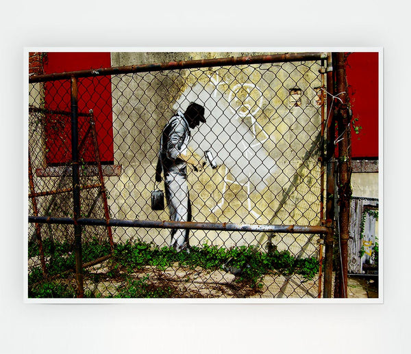Behind The Fence Print Poster Wall Art