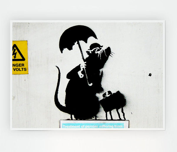 Electrical Rat Print Poster Wall Art