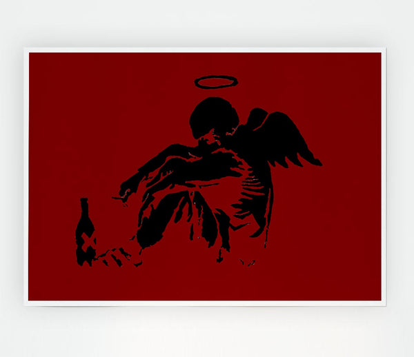 Fallen Angel Red Print Poster Wall Art