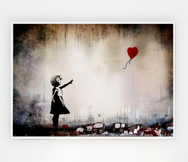 Heart Balloon Print Poster Wall Art