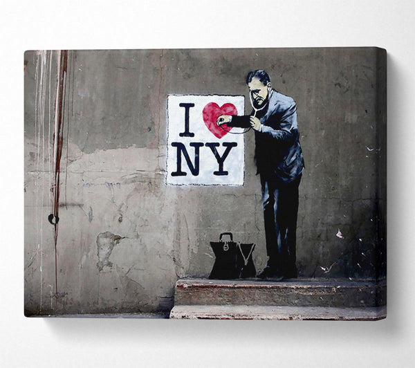 Picture of Heart Beat Of New York Canvas Print Wall Art