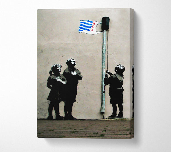 Picture of Homage To The Tesco Flag Canvas Print Wall Art