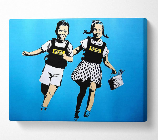 Picture of Jack And Gill Blue Canvas Print Wall Art