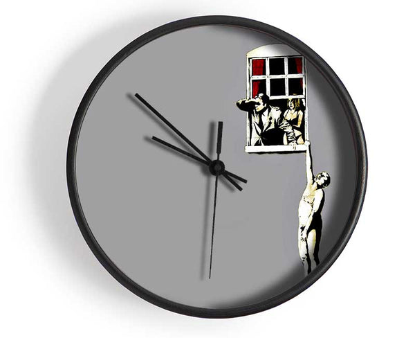 Window Lovers Grey Clock - Wallart-Direct UK