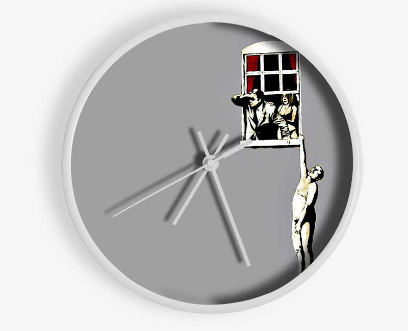 Window Lovers Grey Clock - Wallart-Direct UK