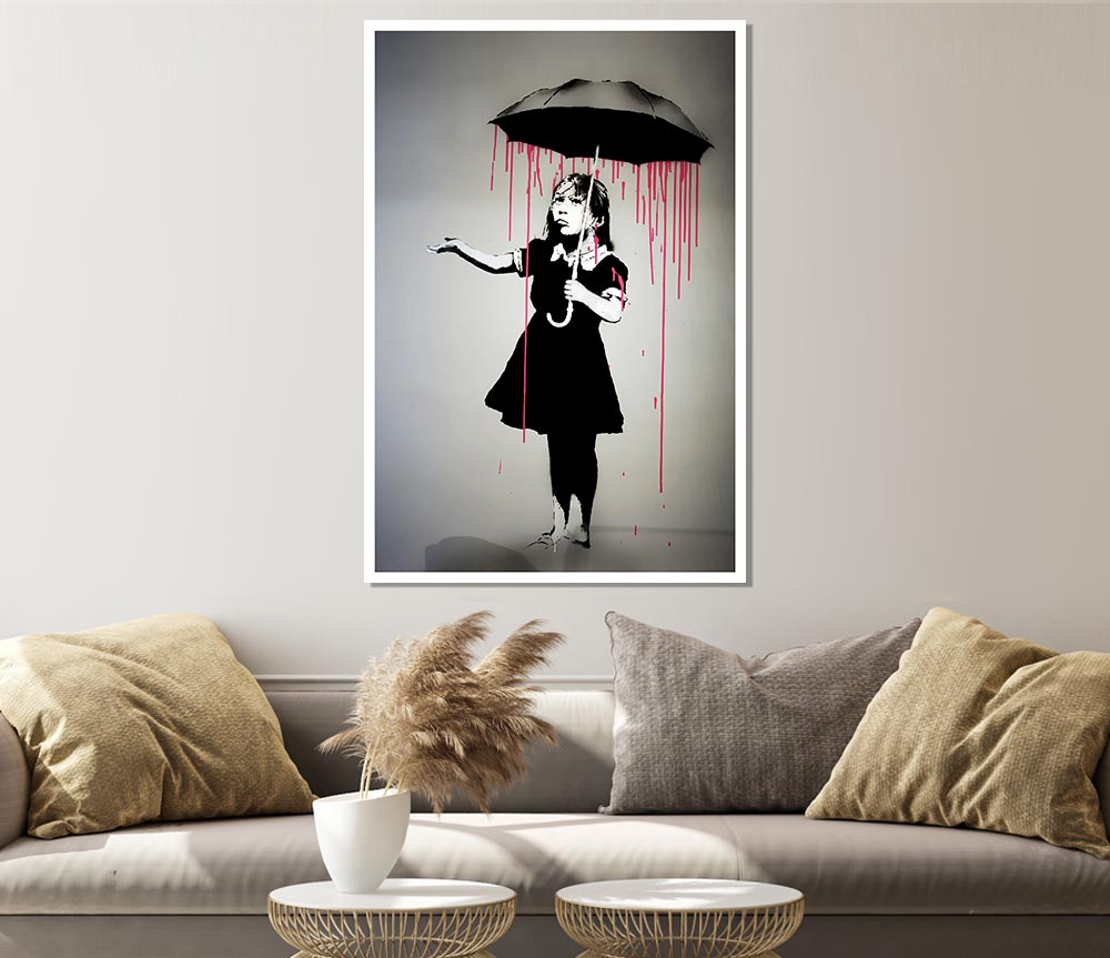 Umbrella Girl Print Poster Wall Art