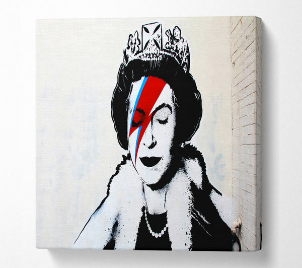 A Square Canvas Print Showing Queen Bowie Square Wall Art
