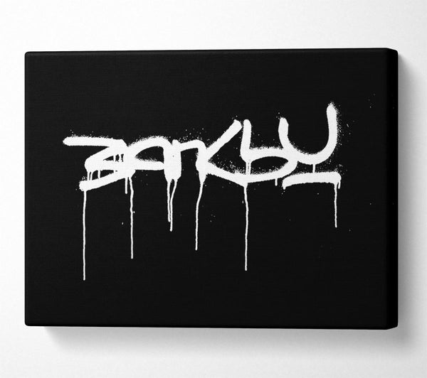 Picture of Banksy Black Canvas Print Wall Art