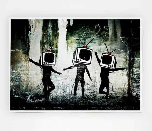 Banksy Tv Kids Print Poster Wall Art