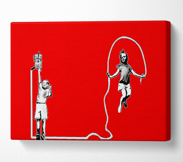 Picture of Electric Skipping Rope Red Canvas Print Wall Art