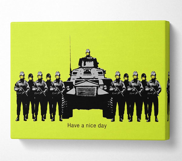 Picture of Have A Nice Day Lime Canvas Print Wall Art
