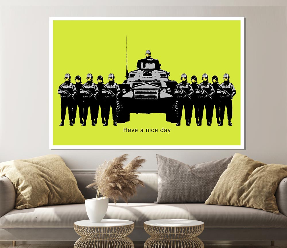 Have A Nice Day Lime Print Poster Wall Art