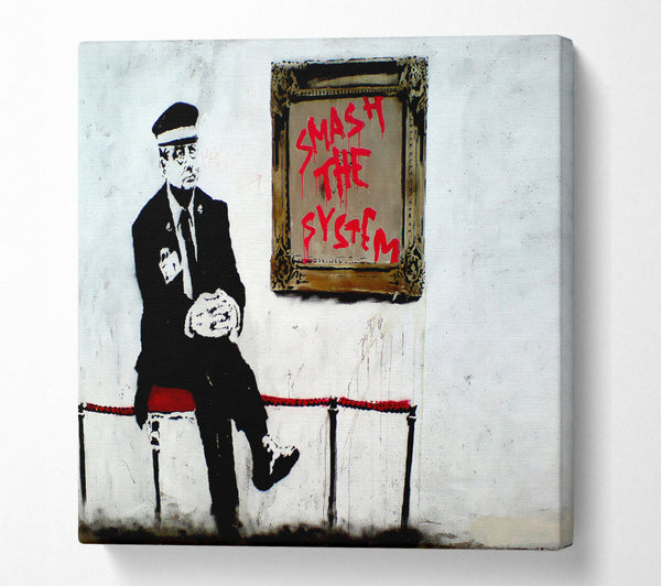 A Square Canvas Print Showing Protecting The Modern Art Square Wall Art