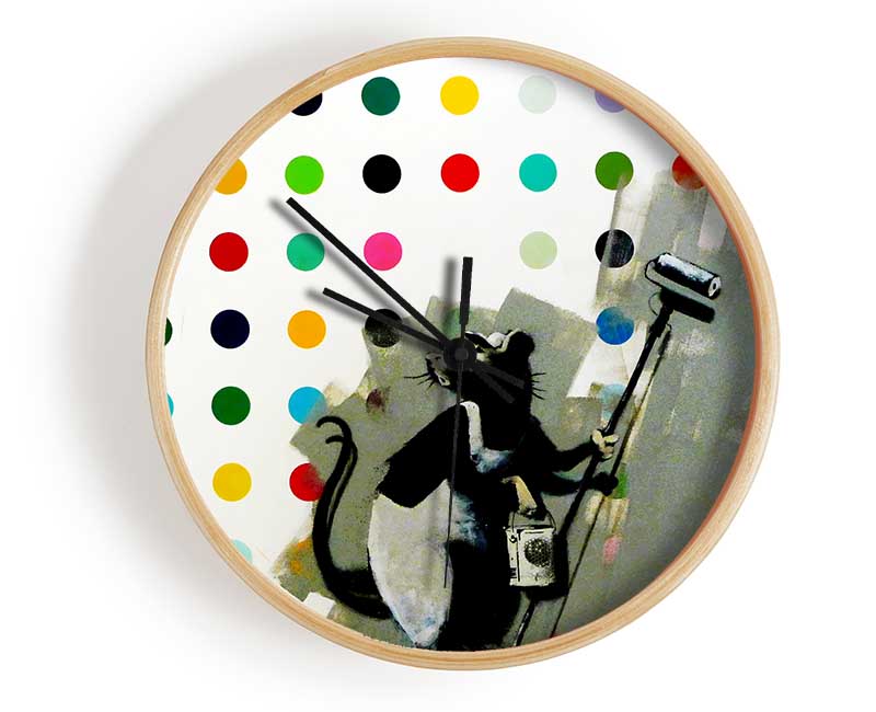 We Love Grey Rat Clock - Wallart-Direct UK