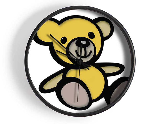 Teddy Bear Cartoon White Clock - Wallart-Direct UK