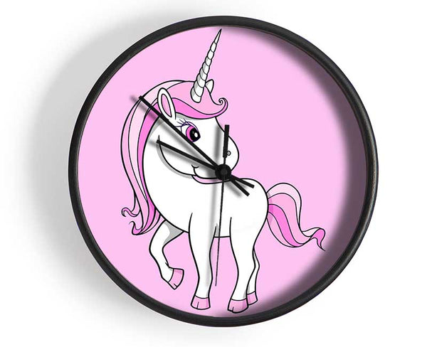 Unicorn Walking Pink Clock - Wallart-Direct UK
