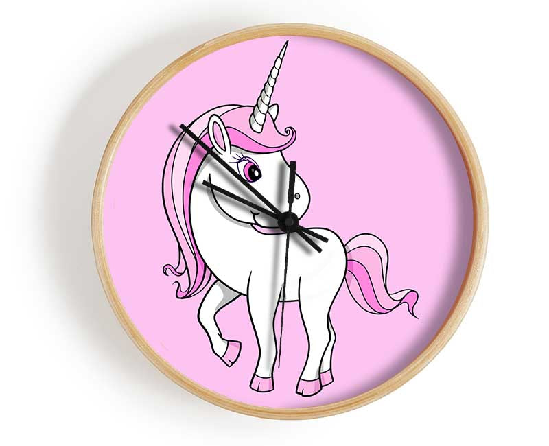 Unicorn Walking Pink Clock - Wallart-Direct UK