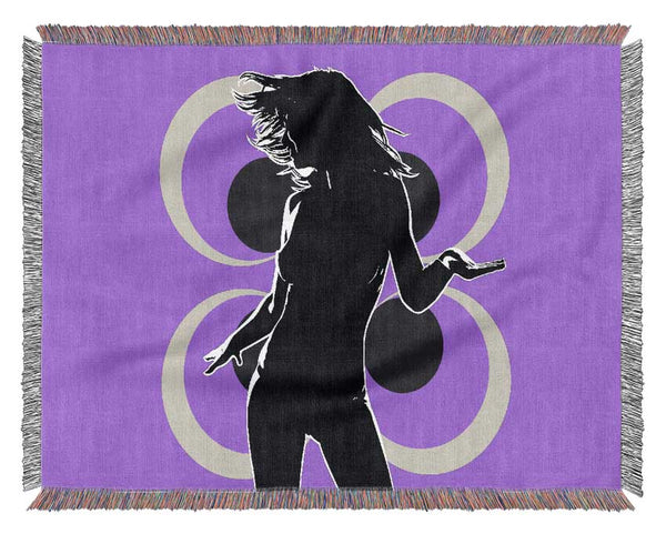 Purple Disco Diva Woven Blanket