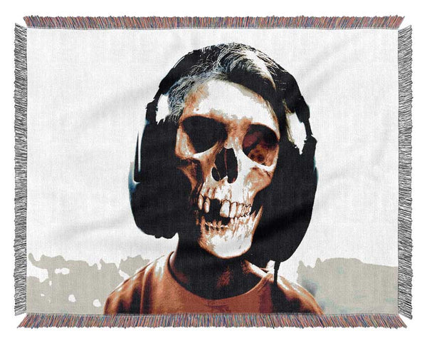 Headphone Skeleton Woven Blanket