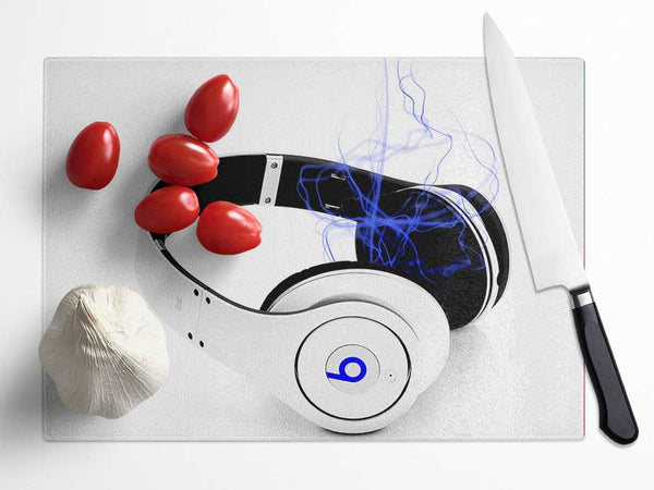 Sounds From The Headset Glass Chopping Board