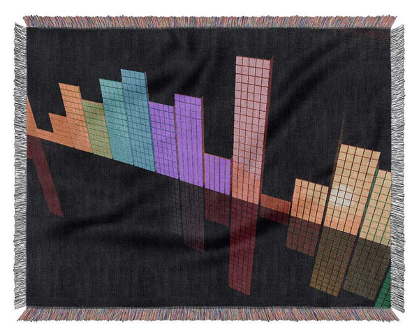 Colourful Equalizer Woven Blanket