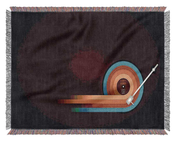 Groovy Record Woven Blanket