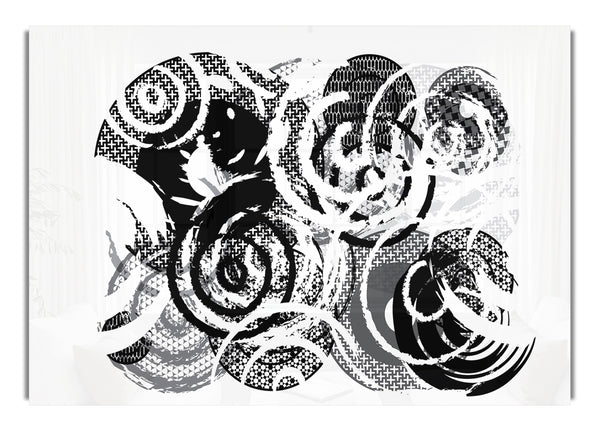 Swirls Of Circles B~w