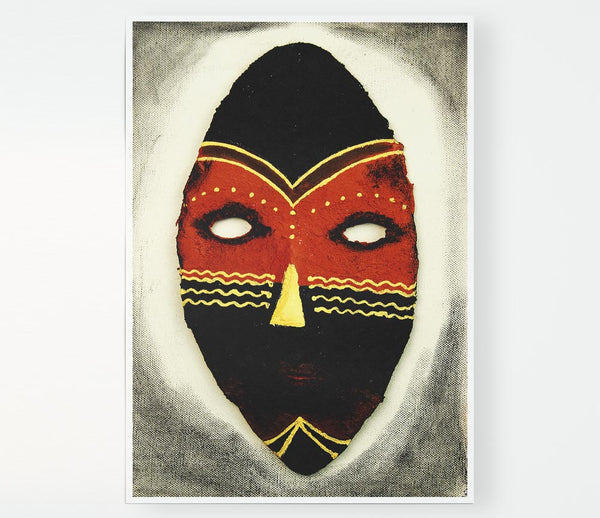 Tribal Mask Print Poster Wall Art