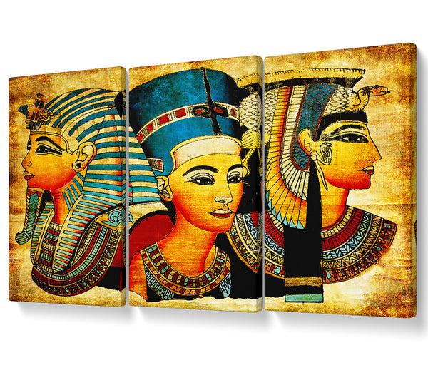 Heads Of Three Egyptian Queens n Kings