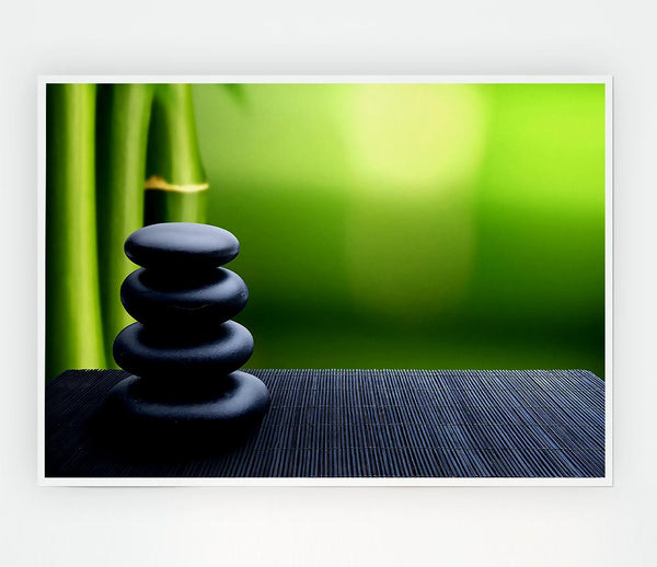 Zen Stones Background Print Poster Wall Art