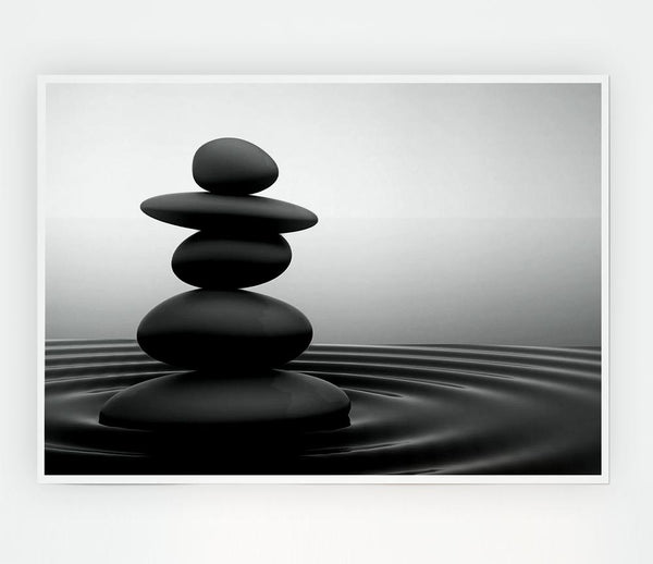 Zen Stones Print Poster Wall Art